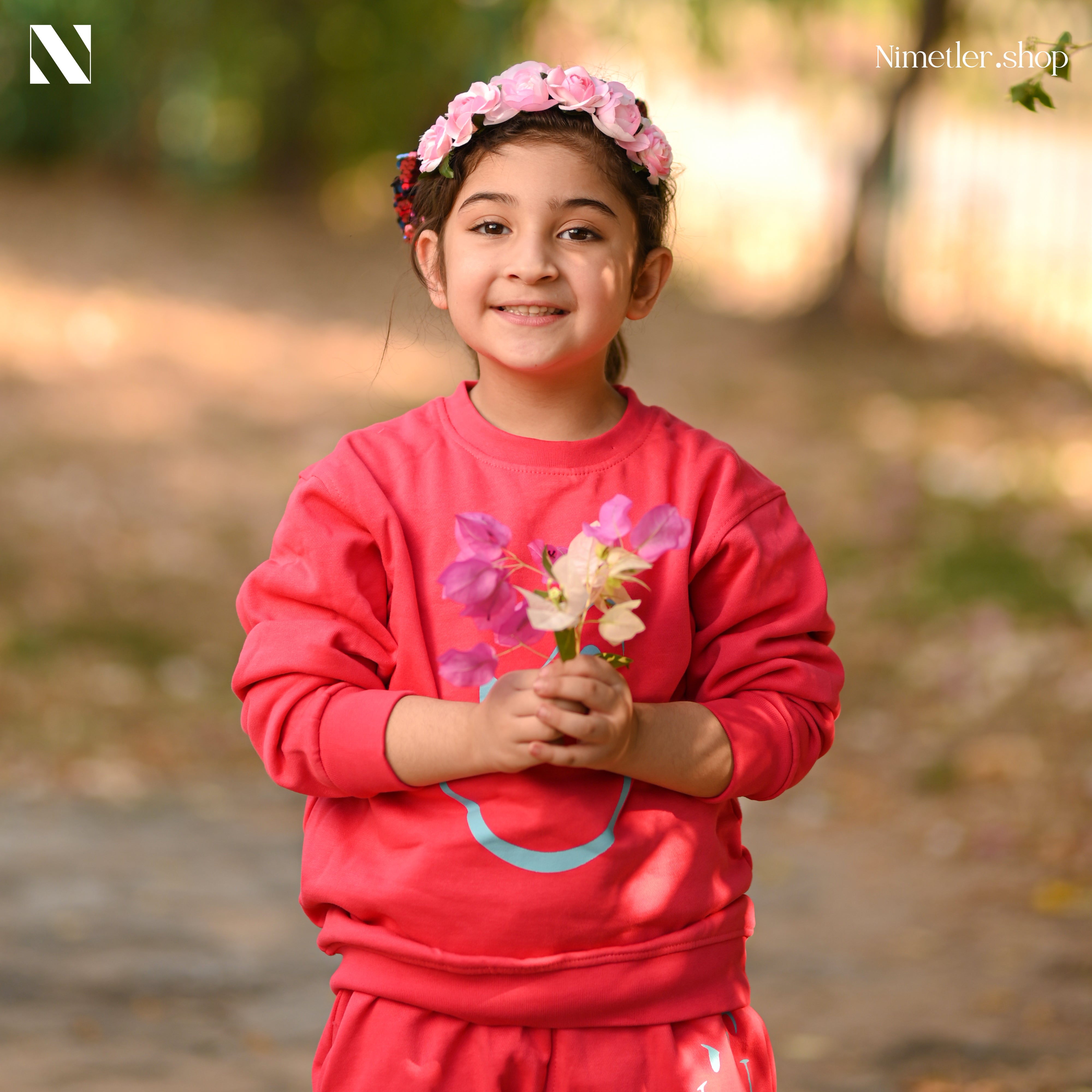 Vibrant Coral Pink Fleece Tracksuit